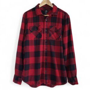 Vans Buffalo Check Flannel Shirt Men Lumberjack Campfire Work Flap Pocket‎ M